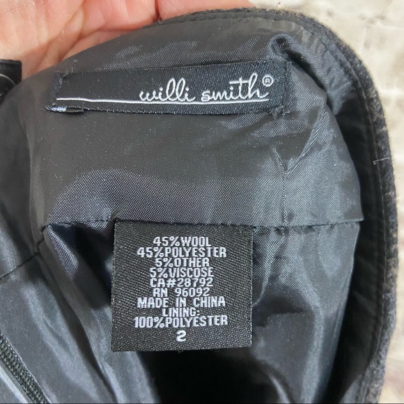 Willi Smith 45% wool plaid mini skirt size 2 - Picture 3 of 5